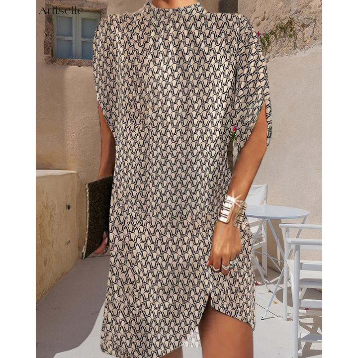 Artiselle | Tahlia - Knee-Length Dress with Half Sleeves Print