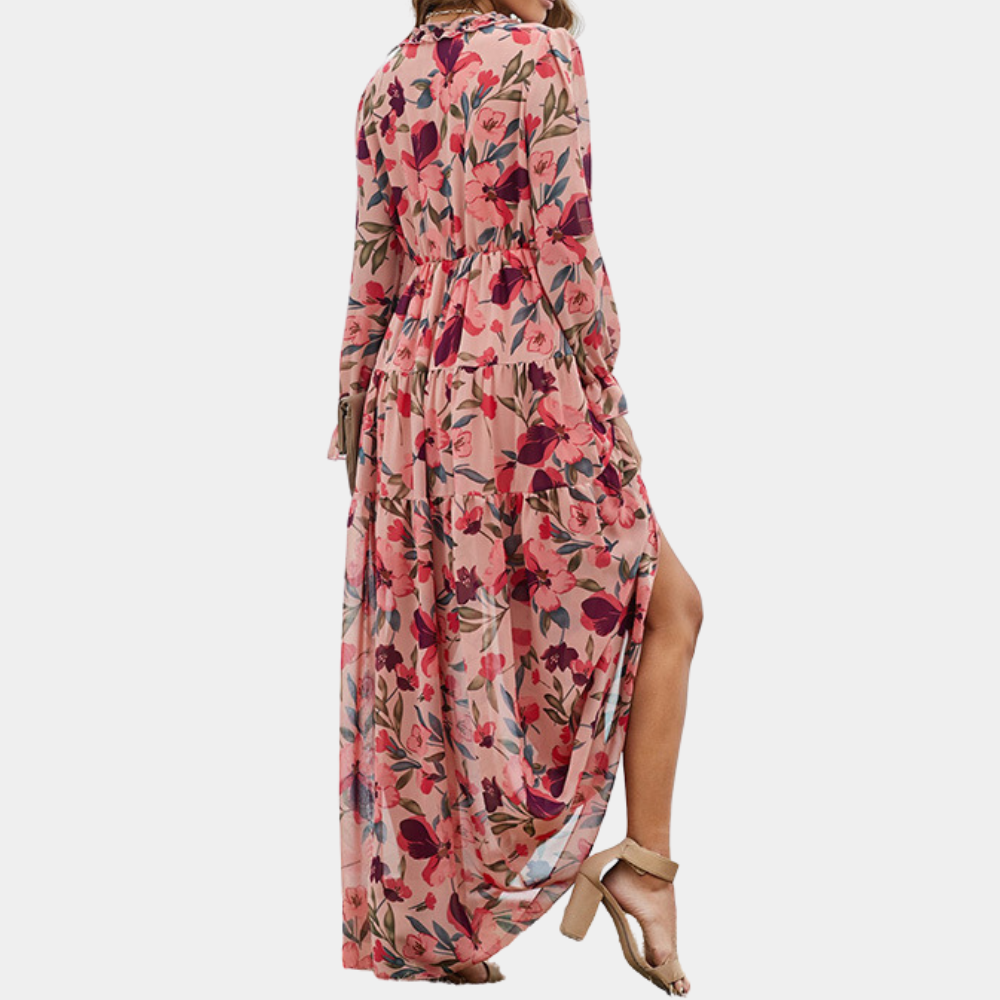 Adelaide - Women's Floral Maxi Dress - Boho - Unique Print - Ideal for Summer