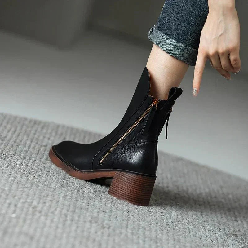 Grace™ | Leather Ankle Boots