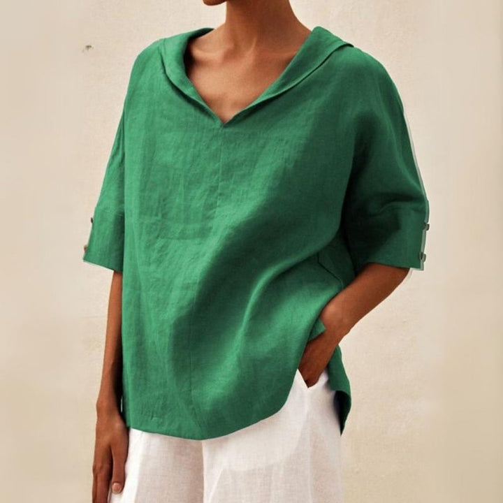 Jane™ | Women's Casual Linen V-Neck Shirt