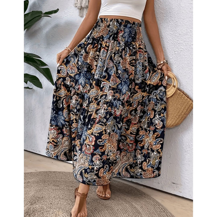 Naya™ | Trendy Boho Multicoloured Maxi Skirt