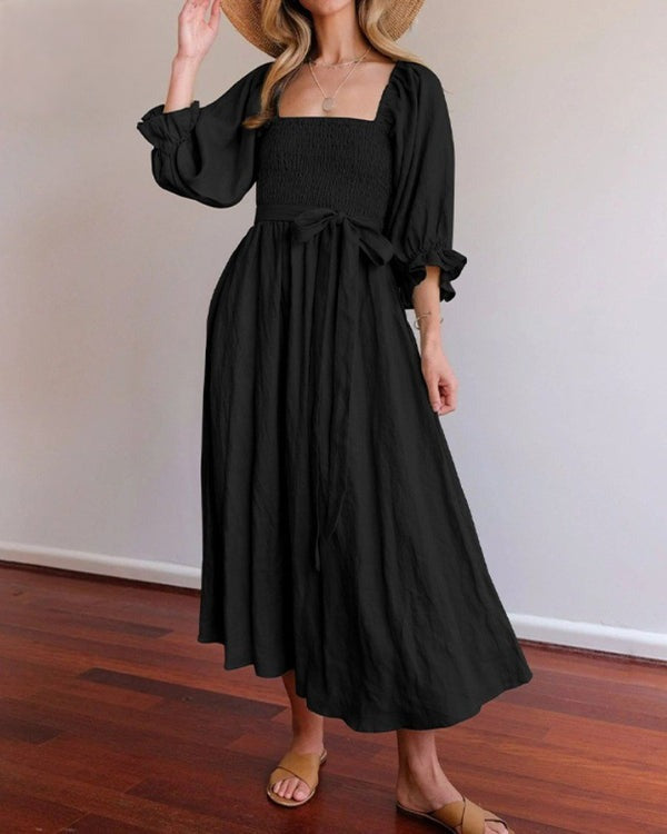 Bente - French Dress with Folded Sleeves